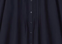 MUJI 女式 棉紗 長(cháng)袖罩衫 女士襯衫襯衣內搭女裝25年秋季上衣BC2O7A5A 深藏青色 XL （165/92A） 曬單實(shí)拍圖