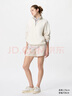 優(yōu)衣庫女裝棉質(zhì)松緊短褲/素色休閑居家可外穿473756 30 淺米色 S /155/62A 曬單實(shí)拍圖