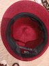 蘇木佰（SOMUBAY）新款媽媽帽女冬氣質(zhì)潮流中年女秋冬季時(shí)尚洋氣中老年人羊毛呢帽子 酒紅色 均碼可調節（56-58CM） 曬單實(shí)拍圖