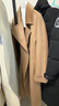 三只小山羊【楊冪同款】鉆石絨短款女主角 雙面100純羊絨大衣女修身版型大衣 加厚經(jīng)典里襯版：駝色（有掛面） S 曬單實(shí)拍圖