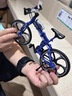 接運貓28二八大杠自行車(chē)模型組裝擺件仿真復古單車(chē)合金懷舊diy拼裝玩具 【成品版】折疊車(chē)藍色 自行車(chē) 曬單實(shí)拍圖