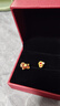 央創(chuàng  )時(shí)尚中國黃金耳釘女生馬年本命年新年跨年禮物女士送女友閨蜜S925 曬單實(shí)拍圖