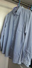 杉杉長(cháng)袖襯衫男士莫代爾條紋提花天然親膚舒適抗皺柔順襯衣帶口袋 曬單實(shí)拍圖