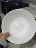 斯凱綈（Sky Top）湯碗湯盆大號純白浮雕骨瓷碗陶瓷沙拉碗家用餐具8英寸璀璨碗 曬單實(shí)拍圖