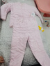 棉谷朵兒童條紋手工棉花棉襖棉褲套裝男女寶寶冬季居家加厚保暖棉衣棉服 粉色條紋 100cm 曬單實(shí)拍圖