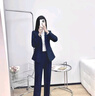 小西裝套裝女新款女裝黑色正裝氣質(zhì)工裝酒店經(jīng)理工作服套裝 黑色西裝+褲子 XL XL 碼【約106-114斤穿】 曬單實(shí)拍圖