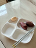 膳于福密胺快餐盤(pán)商用方形四格分菜盤(pán)食堂學(xué)生打餐盤(pán)仿瓷餐具餐盒 曬單實(shí)拍圖
