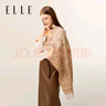 ELLE【禮盒裝】100%綿羊毛圍巾女秋冬禮物保暖時(shí)尚提花圍脖披肩 曬單實(shí)拍圖