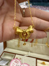 周六福5G工藝黃金項鏈女蝴蝶結足金吊墜 計價(jià)A0612627 約5.14g 40+5cm 曬單實(shí)拍圖