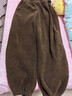茵曼（INMAN）童裝女童燈芯絨褲復合奧粒絨冬季兒童中大童加厚保暖褲子 咖色 170 曬單實(shí)拍圖