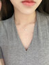 Grace Girl鉑金珠項鏈女簡(jiǎn)約設計感白金吊墜鎖骨鏈生日情禮物情人節 鉑金轉運珠項鏈+輕奢禮盒 曬單實(shí)拍圖