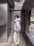 棉致大毛領(lǐng)派克棉服女秋冬季新款小個(gè)子棉襖寬松羽棉襖絨服棉衣外套 鳳516白灰色【高品質(zhì)】 M 105-120斤 曬單實(shí)拍圖