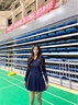 天使季節網(wǎng)球裙長(cháng)袖連衣裙女羽毛球裙運動(dòng)瑜伽裙棒球裙網(wǎng)球服長(cháng)裙 復古藍 M 曬單實(shí)拍圖
