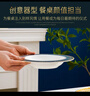 瑞玖歐式家用9英寸草帽盤(pán)湯盤(pán)上檔次菜盤(pán)意面盤(pán)酒店金邊餐具西餐擺盤(pán) 繁花·浮雕金骨瓷草帽盤(pán) 9英寸 曬單實(shí)拍圖