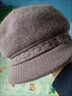 途尊中老年人帽子女秋冬季媽媽保暖鴨舌貝雷帽加絨老人奶奶針織帽 香芋色-只有帽子 均碼 【可調節】 曬單實(shí)拍圖