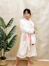 英氏（YEEHOO）毛巾絨保溫兒童家居服簡(jiǎn)約純色兒童睡袍親膚柔軟男女童兒童睡衣 曬單實(shí)拍圖