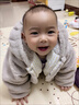 邁尊御府?huà)雰哼B體衣冬裝男新生兒寶寶外出服抱衣秋冬套裝女加厚保暖衣服冬 灰色腳印【加厚舒棉絨】 80cm 建議15-20斤 曬單實(shí)拍圖