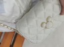 迪士尼（DISNEY）正品聯(lián)名包包女款斜挎包輕奢小眾實(shí)用新年生日禮物送女生 JD【精美禮盒+小熊掛件】菱形鏈條-白色 曬單實(shí)拍圖