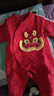 巴厘小豬（BALIPIG）嬰兒百天衣服中國風(fēng)龍寶寶紅色新年服秋冬季夾絲保暖新生兒連體衣 大紅 66cm 曬單實(shí)拍圖