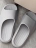 樸西男士四季抗菌室內浴室洗澡防滑居家情侶涼拖女 灰色 42-43 曬單實(shí)拍圖