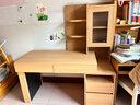 全友家居 原木風(fēng)電腦桌書(shū)桌書(shū)柜書(shū)架一體組合臥室書(shū)房辦公學(xué)習化妝桌 曬單實(shí)拍圖