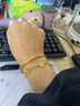 周生生新年黃金手鐲足金圓棍(磨砂)手鐲女款90343K 計價(jià) 06圈11.85克 曬單實(shí)拍圖