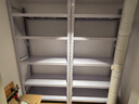 易存輕型貨架家用置物架倉儲儲物架倉庫貨物架子白100*40*200五層主架 曬單實(shí)拍圖