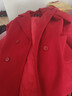 恒源祥紅色雙面羊毛大衣女2025新款春秋中長(cháng)款小個(gè)子顯瘦毛呢子大衣外套 酒紅色 XL 【建議120-130斤 】 曬單實(shí)拍圖
