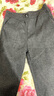 歐妤休閑褲女加絨加厚呢子中年媽媽秋冬女裝新款長(cháng)褲外穿百搭直筒褲子 黑灰色【春秋款】 2XL 建議120-130斤 曬單實(shí)拍圖