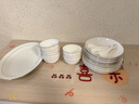 優(yōu)尊陶瓷吉祥如意骨瓷飯碗家用新款輕奢金邊精致碗碟套裝陶瓷碗盤(pán)餐具 4英寸小碗10個(gè) 曬單實(shí)拍圖