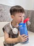 迪士尼（Disney）兒童保溫杯吸管直飲雙飲水杯寶寶喝水杯子嬰幼兒園小學(xué)生上學(xué)水杯 【高檔禮盒】雙飲款   550ml 迪迦藍24012 曬單實(shí)拍圖