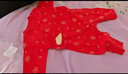 英格貝貝新生兒連體衣寶寶哈衣滿(mǎn)月百天衣服嬰幼兒和尚服秋裝 福字 59cm 曬單實(shí)拍圖
