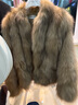 MSBEAST野獸小姐 進(jìn)口藍狐坎毛暈染色V領(lǐng)短款狐貍毛皮草外套女丨霜華映月 暈染琥珀棕 M 曬單實(shí)拍圖