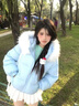 魯雅爾甜美韓版大毛領(lǐng)羽絨棉服女冬季短款加厚保暖棉衣連帽顯瘦棉襖外套 藍色 [高質(zhì)量] M 建議90到105斤 曬單實(shí)拍圖
