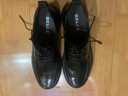 百麗通勤商務(wù)皮鞋2025男牛皮褶皺增高休閑鞋A1373AM4 黑色2  42 曬單實(shí)拍圖