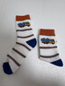 貓人男童襪子兒童毛圈襪加絨加厚款秋冬抗菌保暖中筒棉襪男寶寶地板襪 藍白小汽車(chē) 【加絨加厚 保暖毛圈】 5雙 6-8歲 (L) 【建議鞋碼26-31】 曬單實(shí)拍圖