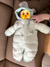 巴拉巴拉嬰兒羽絨服連體衣2025冬裝新款寶寶男童女童哈衣爬服加厚保暖萌趣 綠色恐龍-白鴨絨 73 cm-充絨量74g 曬單實(shí)拍圖