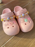 牧童兒童洞洞鞋女寶寶拖鞋室內居家鞋小童涼拖鞋軟底花園鞋 奶昔粉210 曬單實(shí)拍圖
