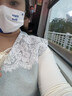 COSMICKISS冬天打底白色女純欲風(fēng)長(cháng)袖t恤女秋冬季蕾絲花邊修身內搭保暖上衣 米白色 M 適合90-110 曬單實(shí)拍圖