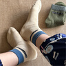 夢(mèng)特嬌襪子男秋冬季100%純棉加厚7A抗菌防臭保暖棉襪中長(cháng)筒毛圈襪5雙 曬單實(shí)拍圖