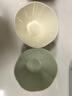 摩登主婦奶油風(fēng)面碗家用陶瓷拉面碗斗笠碗創(chuàng  )意花邊湯碗高顏值面條碗 【6英寸2個(gè)裝面碗】奶白+奶綠 曬單實(shí)拍圖