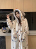 亦纖甜美卡通臘腸狗珊瑚絨睡衣女冬天加絨加厚保暖學(xué)生家居服套裝外穿 臘腸狗套裝【拉鏈款】 M 【建議95-110斤】 曬單實(shí)拍圖
