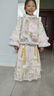 安妮優(yōu)兒（Anneyol）格格服女童漢服冬季古裝兒童冬裝國風(fēng)加厚旗袍裙拜年服 粉色 140 曬單實(shí)拍圖