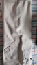 羅蒙（ROMON）米白色高腰彈力窄版直筒闊腿褲女牛仔褲加絨加厚冬季小個(gè)子九分褲 時(shí)尚加/厚絨米白色九分 M 建議體重99-109斤 曬單實(shí)拍圖