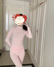 貓人【A類(lèi)嬰兒棉】秋衣秋褲女100%純棉10A抗菌軟棉棉保暖內衣中領(lǐng)套裝 曬單實(shí)拍圖