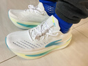 BrooksGlycerin Max超級甘油2緩震跑鞋男 白/伊帕內瑪藍/熒光黃綠 42 曬單實(shí)拍圖