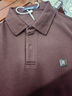 夢(mèng)特嬌（MONTAGUT）長(cháng)袖Polo衫男士秋冬季綿羊毛高彈親膚舒適商務(wù)休閑T恤暗紅 XL(52) 曬單實(shí)拍圖
