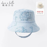 戴維貝拉（DAVE＆BELLA）新生寶寶遮陽(yáng)帽嬰兒帽子兒童防曬帽夏天女童太陽(yáng)帽夏季男童漁夫帽 米白-N 48CM（建議帽圍約46-48cm) 曬單實(shí)拍圖