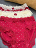 莫代爾本命年紅內褲女士純棉抗菌加長(cháng)襠大紅色少女蕾絲新款女生三角褲 【3條裝】菱格+碎花+小兔 M 【推薦80-100斤】 曬單實(shí)拍圖
