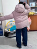 雅鹿紅色兒童羽絨服男童新年拜年服2025兩面穿女寶中大童冬季保暖外套 粉色 150 曬單實(shí)拍圖
